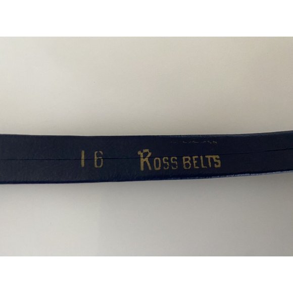 Womens Double Strands Belt Skinny Navy Blue Gold Tone Accent 29\